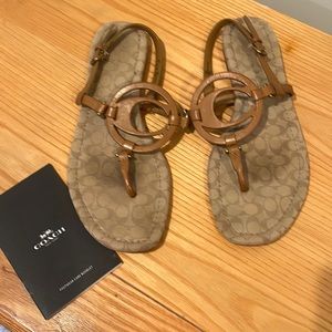 Coach tan sandals